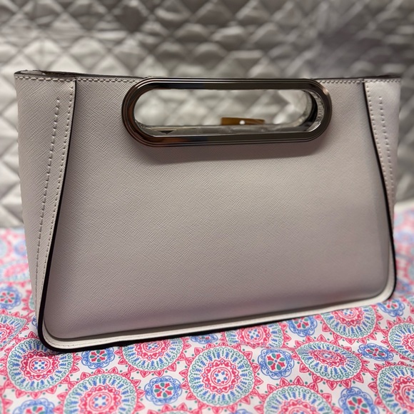 NWT Michael Kors Convertible Clutch Bag in Optic White & chain link strap - Picture 5 of 11